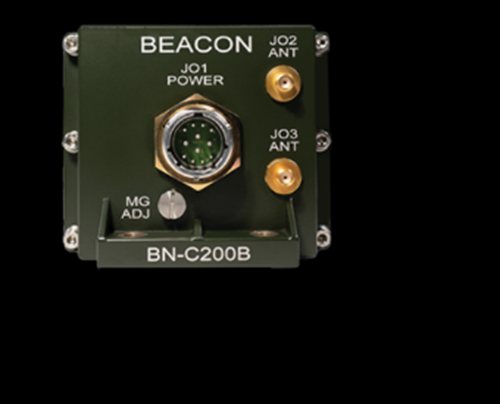 BN-C200B front panel — MIL circular connector, SMA antenna ports
